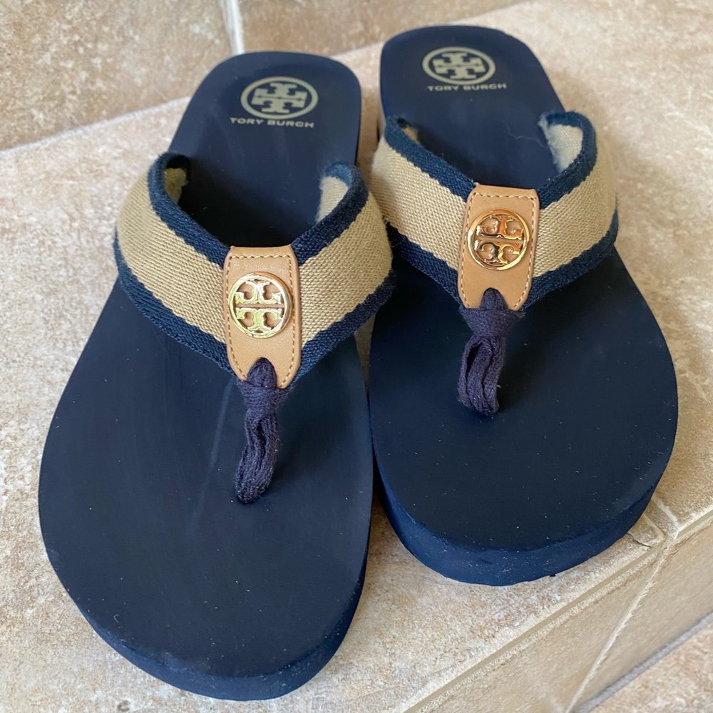 Tory Burch Frankie Wedge Flip Flop Sandals